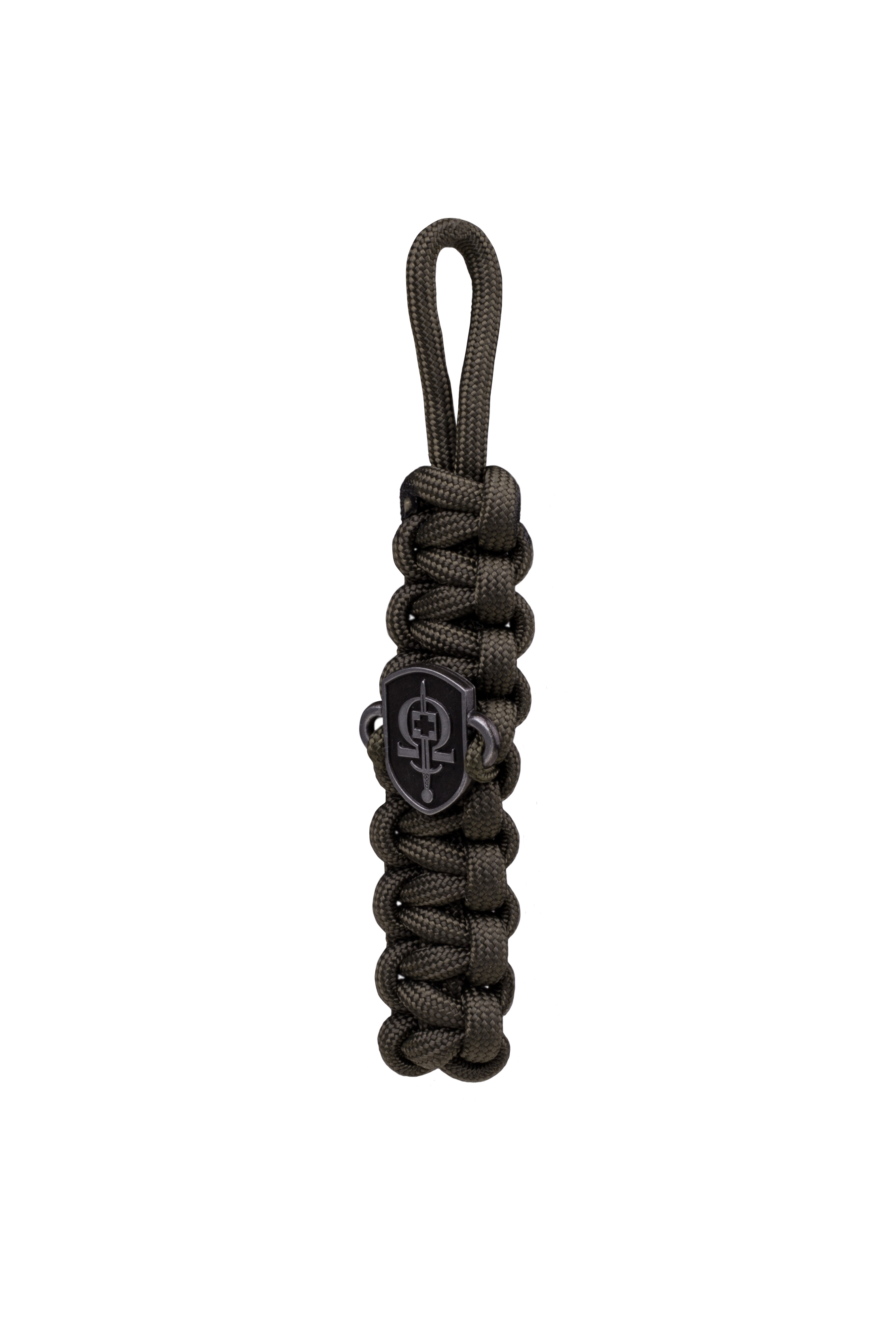 Paracord klíčenka - khaki