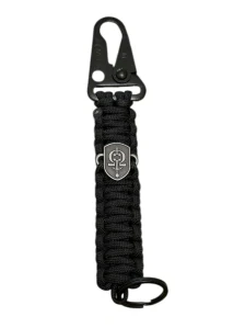 2.0 Snaphook paracord klíčenka černá NOVÝ MODEL